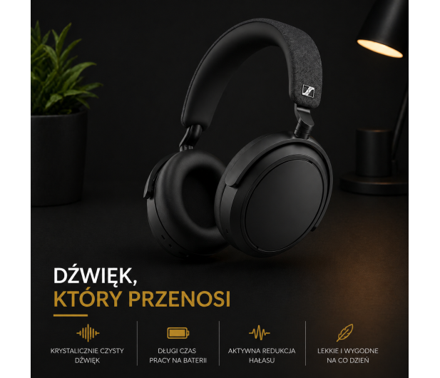 Sennheiser MOMENTUM 4 Wireless Black - 1068860 - zdjęcie 9
